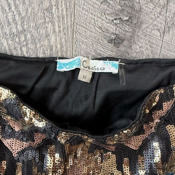 Cecico Multicolored Sequin Mini Skirt for Cocktail Night Out - Picture 2 of 2